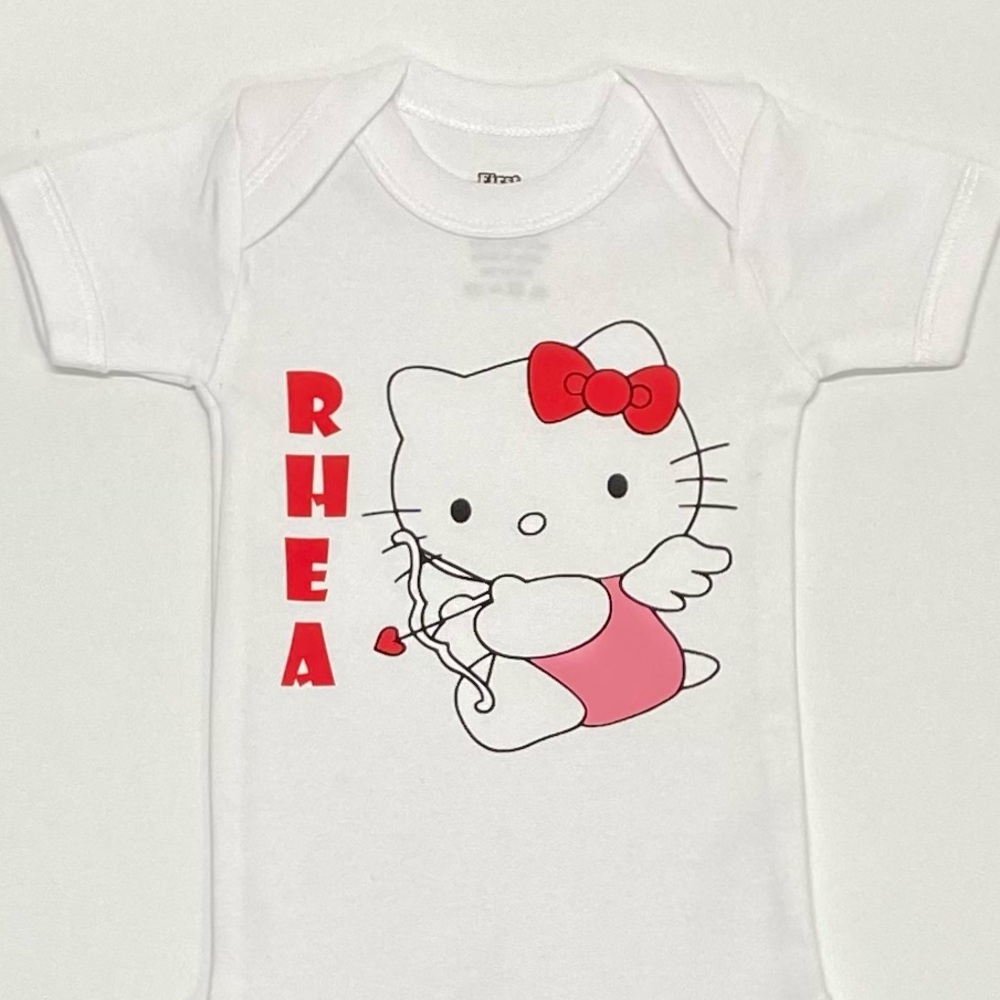 NWT White bodysuit & T-shirt with CUSTOM NAME! Short sleeves